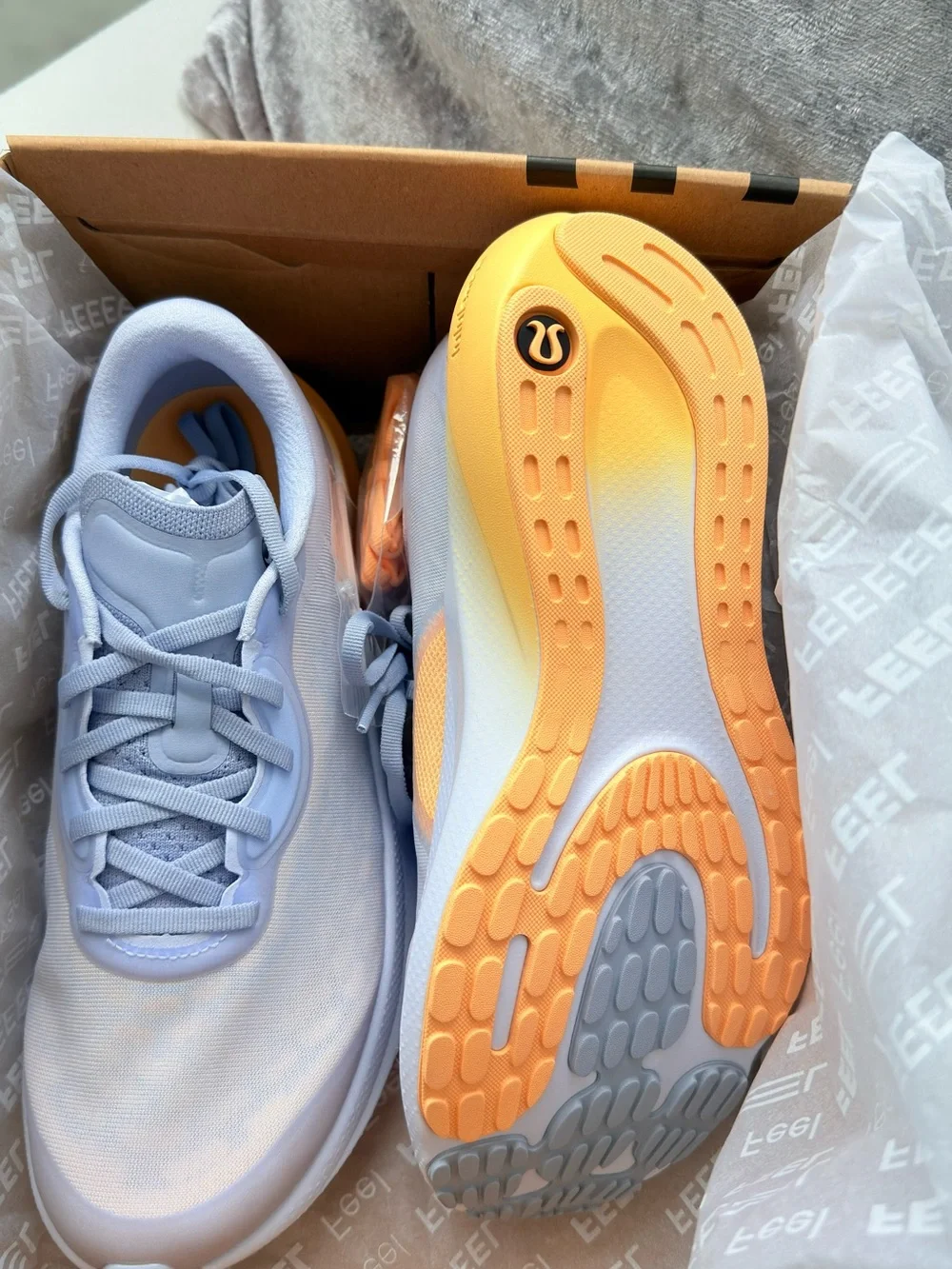 lululemon athletica Lavender Running Shoe with Peach Accent
